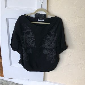 Oversized sweatshirt top